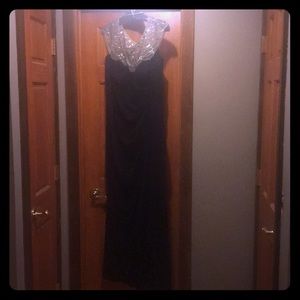 Black Embellished Long Gown